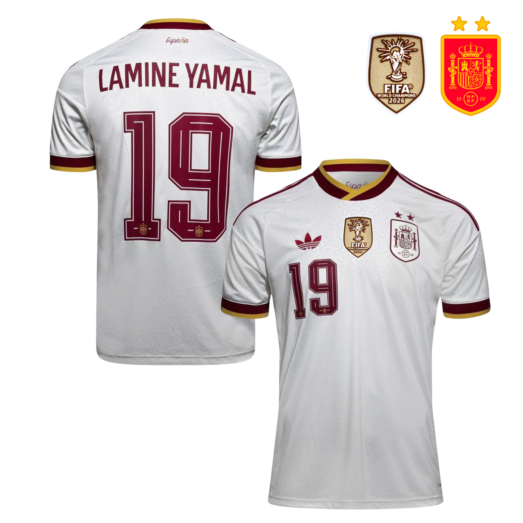 Spain World Cup Champions 2026 Jersey 2 Stars - Lamin Yamal #19